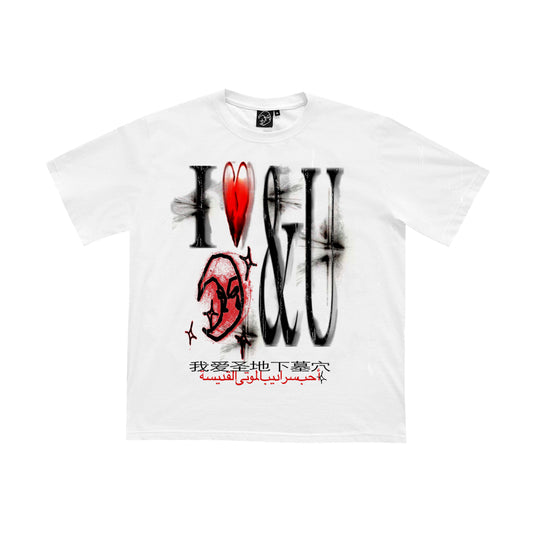 I <3 🌖🌗🌘🌑🌒🌓🌔 &U T-SHIRT WHITE